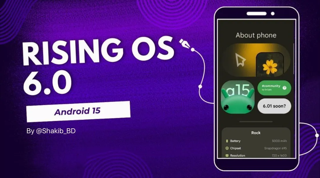 RisingOS v6.0 Ascension Android 15 – UNOFFICIAL Custom Rom for Redmi 11 Prime 4G / Poco M5 (Rock)